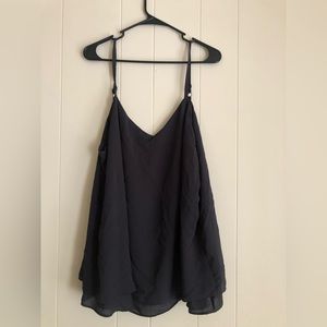 flowy grey chiffon top from torrid